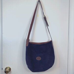 G.H. Brass co Navy blue Suede Bohemian Boho Shoulder Bag